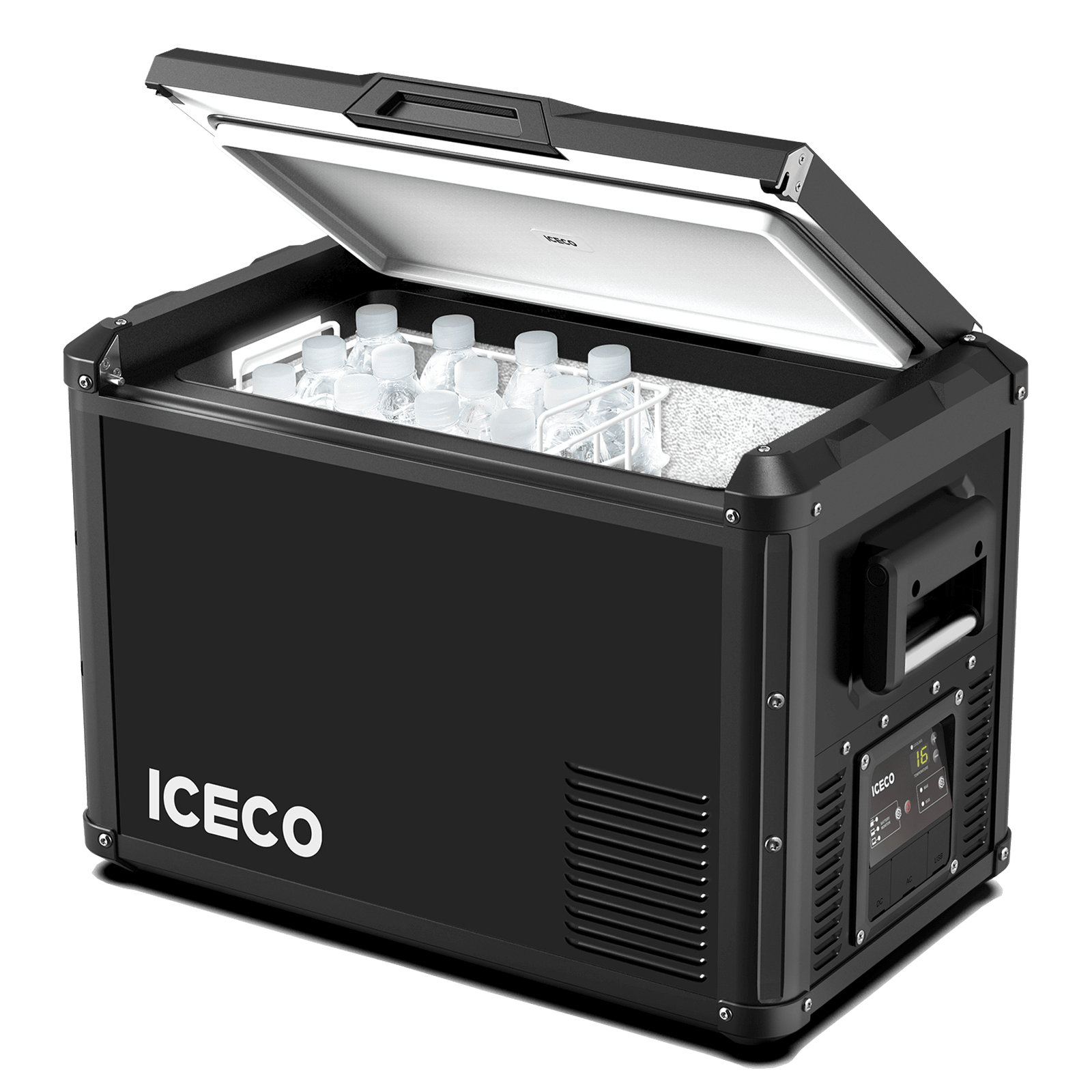 Alternate view of the ICECO VL45ProS Single Zone Portable Fridge Freezer, a 12 volt compressor fridge for overland travel
