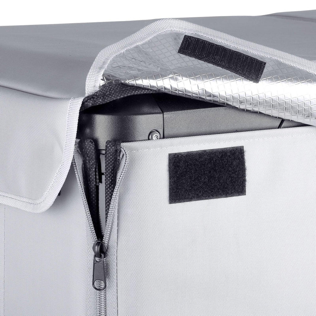 Alternate view of the ICECO Insulated Cover for VL75ProD Fridge, a quilted insulated cover for the portable fridge