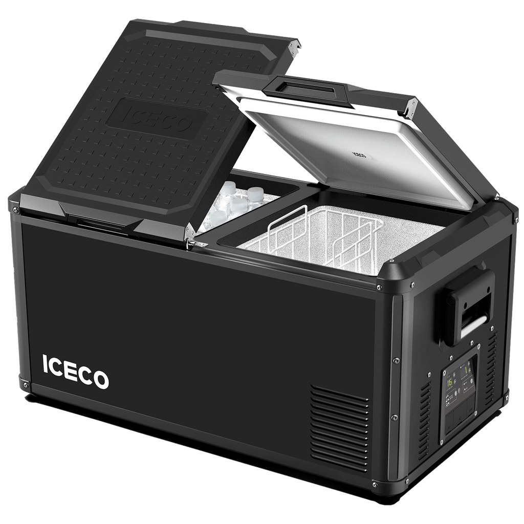 Alternate view of the ICECO VL90ProD Dual Zone 12 Volt Fridge Freezer, a 12 volt compressor fridge for overland travel