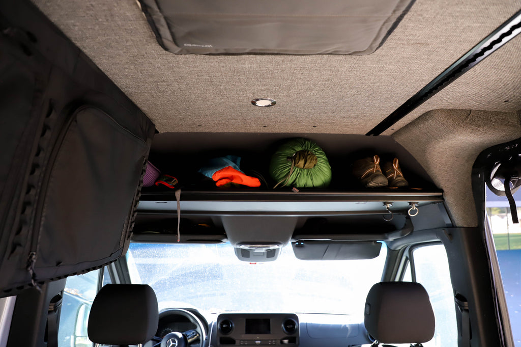 Mercedes Sprinter Headliner Shelf & Curtain Rod