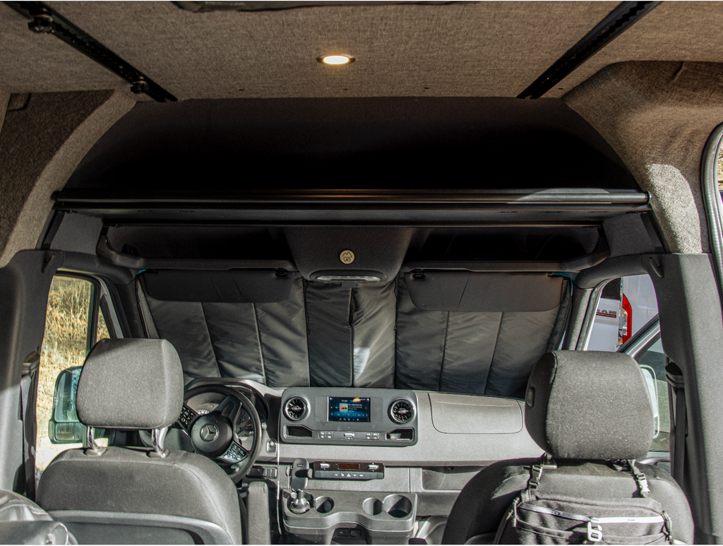 Mercedes Sprinter Headliner Shelf & Curtain Rod