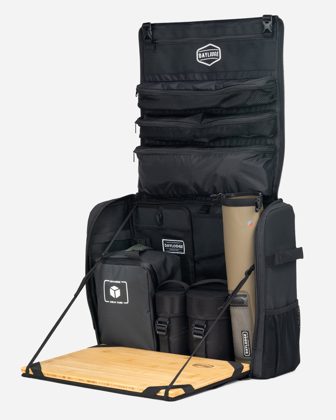Alternate view of the DAYLODGE Workspace Camp Collection Kitchen Set, part of a vehicle based camp and travel setup