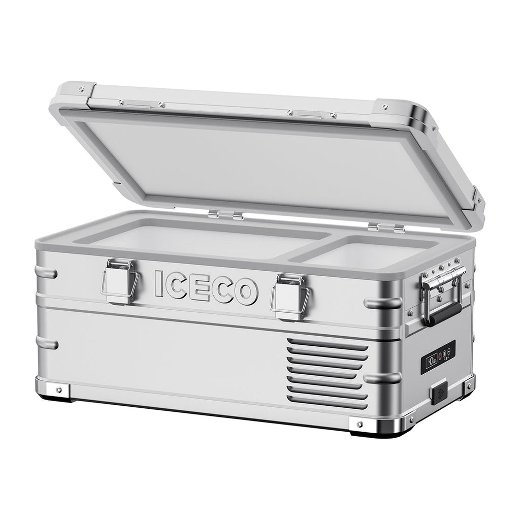 Alternate view of the ICECO APL20 Single Zone Aluminum Freezer, a 12 volt compressor fridge for overland travel