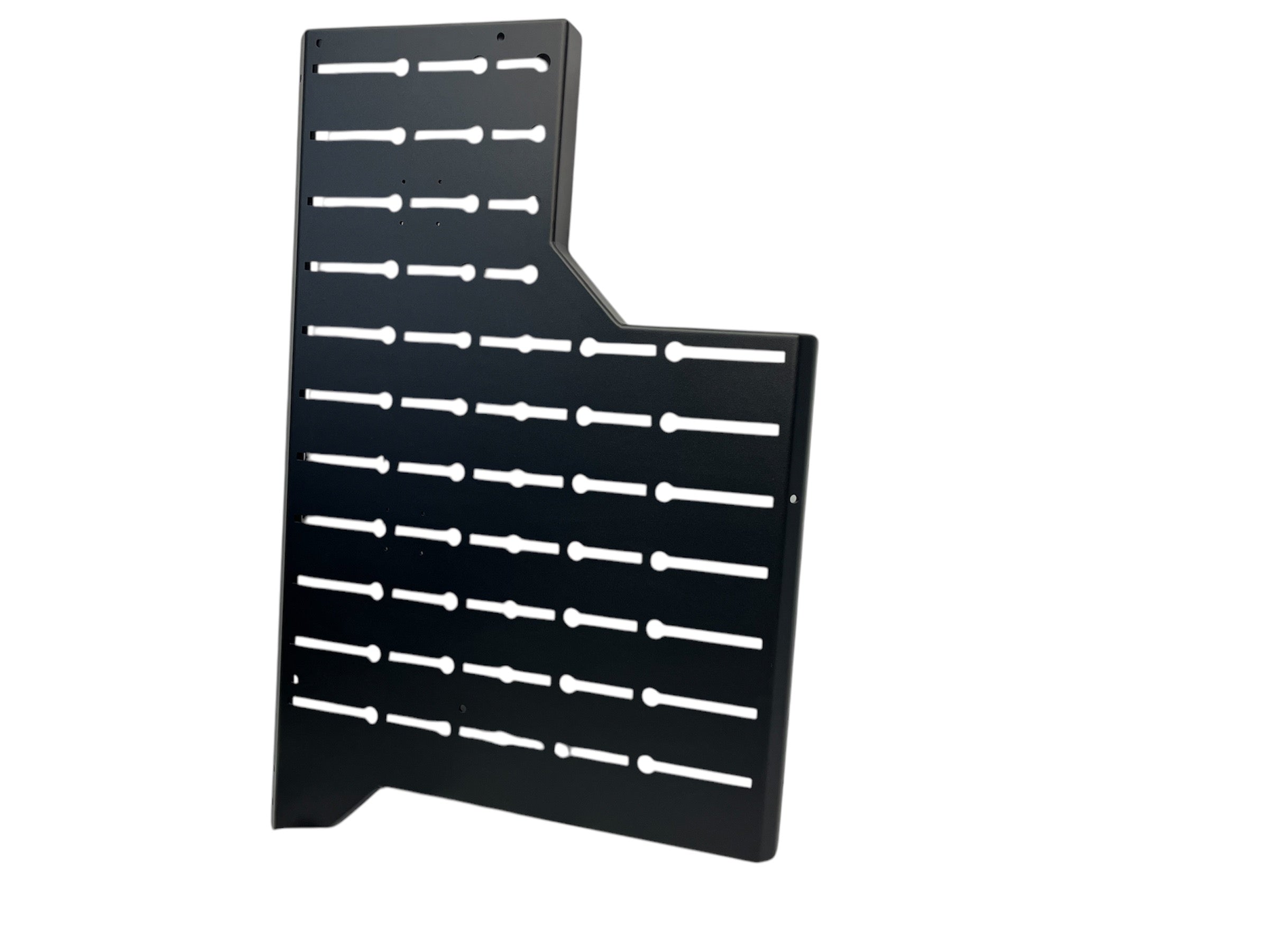 Avatar Offroad Outpost mounting carrier on a Mercedes Sprinter rear door, ready to hold storage boxes