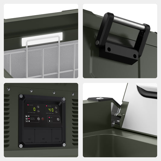 Supporting view of the ICECO VL75ProD Dual Zone 12 Volt Fridge Freezer, a 12 volt compressor fridge for overland travel