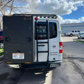 Alternate view of the Avatar Offroad Rear Ladder for Nissan NV3500, part of the Avatar Offroad van storage and overland range