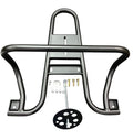 Avatar Offroad spare tire carrier for the Massif system holding a wheel on the rear doors of a van
