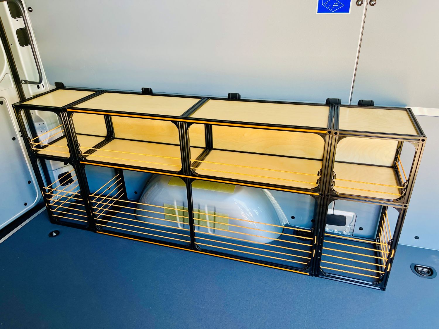 Additional view of the TNTvans Sprinter 144 Modular Shelving Set, part of a DIY camper van conversion interior