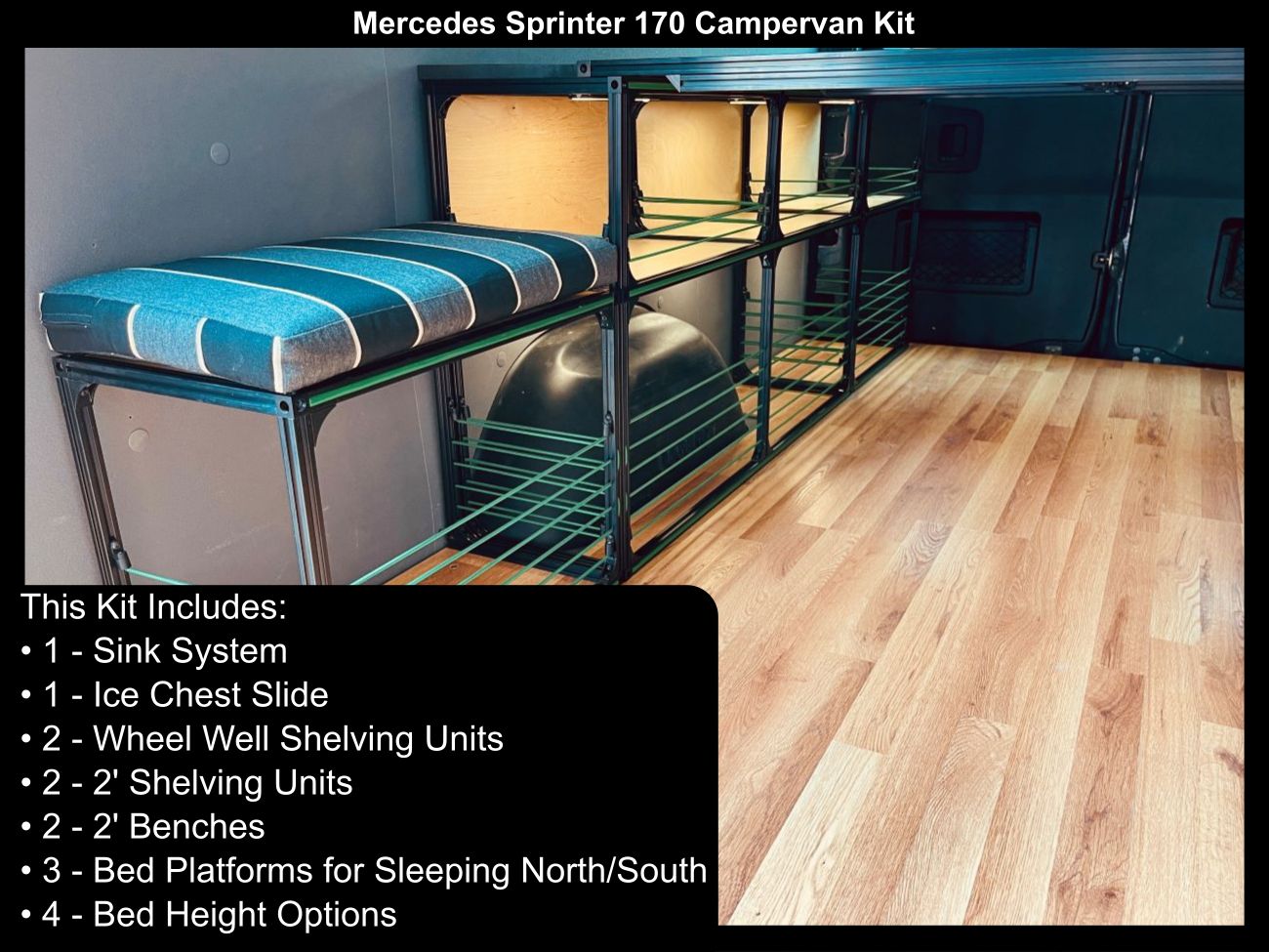 Additional view of the TNTvans Sprinter 170 Campervan Conversion Kit, part of a DIY camper van conversion interior