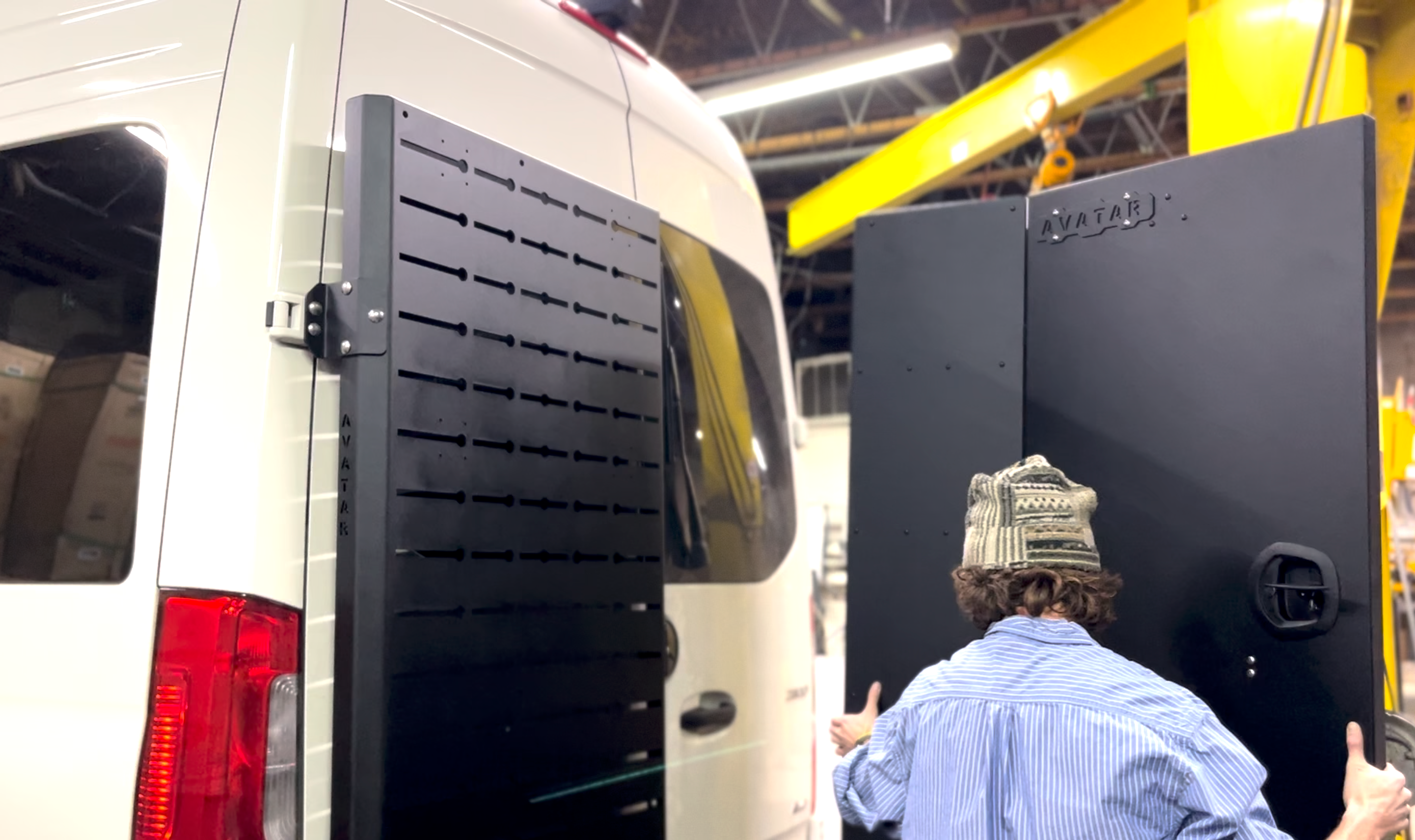 Mounting detail for the Avatar Offroad Sir Packs-a-lot Storage Mounting System, fitted to an overland van build