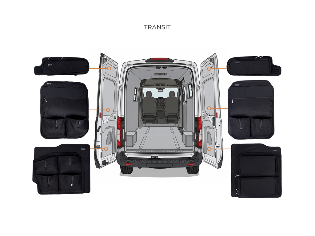 Ford Transit Rear Door Storage Panels Bundle (Upper, Middle & Lower)