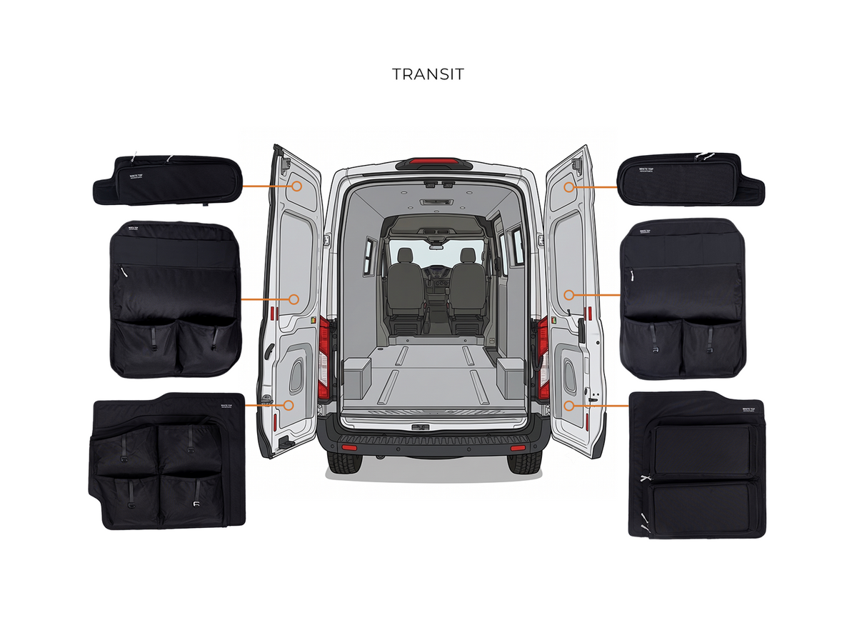 Ford Transit Rear Door Storage Panels Bundle (Upper, Middle & Lower)