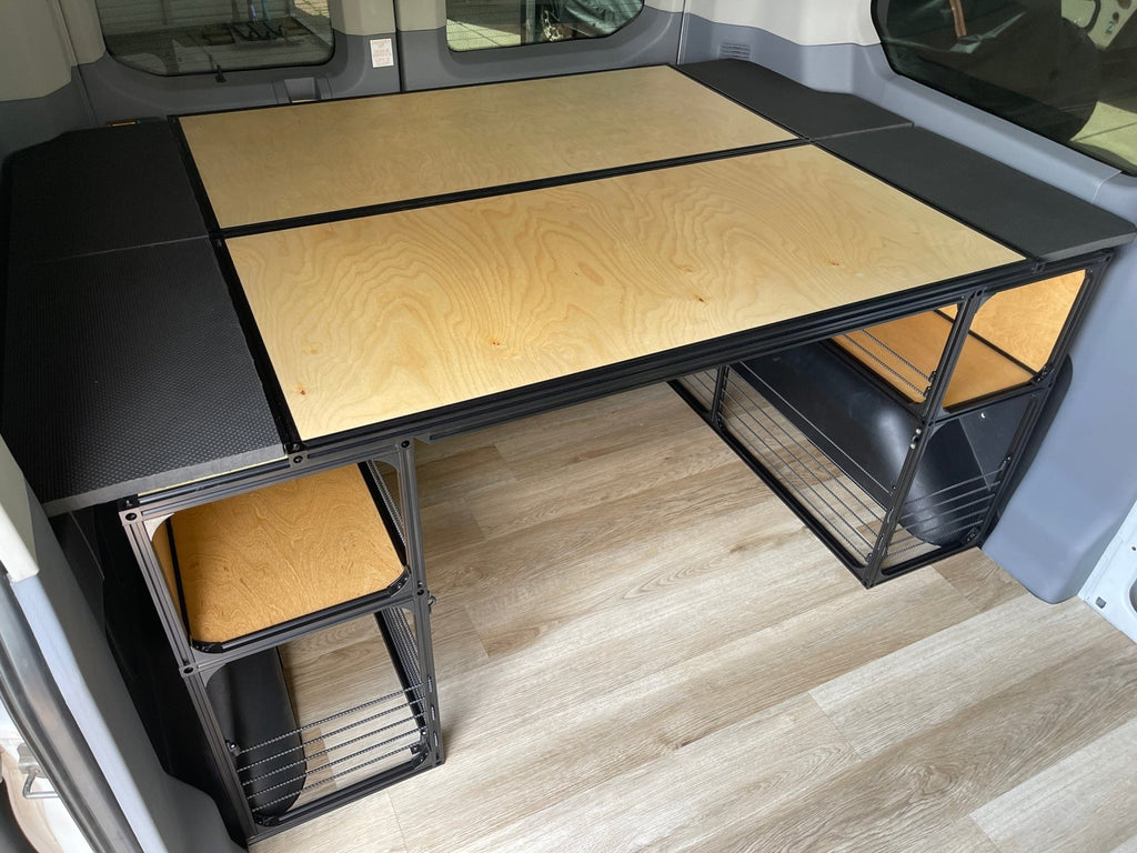 Further view of the TNTvans 48 Inch Van Bed and Shelving Kit, part of a DIY camper van conversion interior
