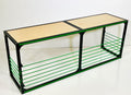 TNTvans wheel well bench with storage fitted over the wheel arch inside a camper van conversion