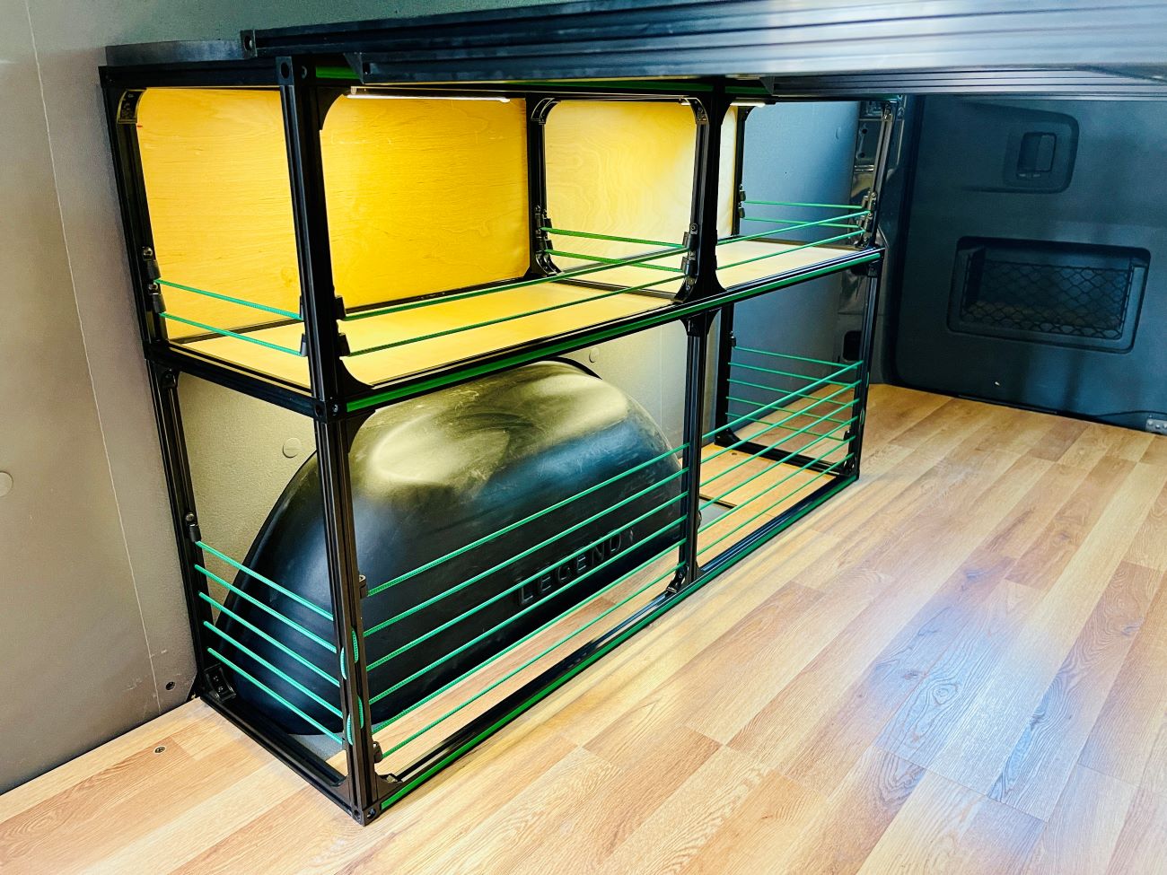 Additional view of the TNTvans 48 Inch Van Bed and Shelving Kit, part of a DIY camper van conversion interior