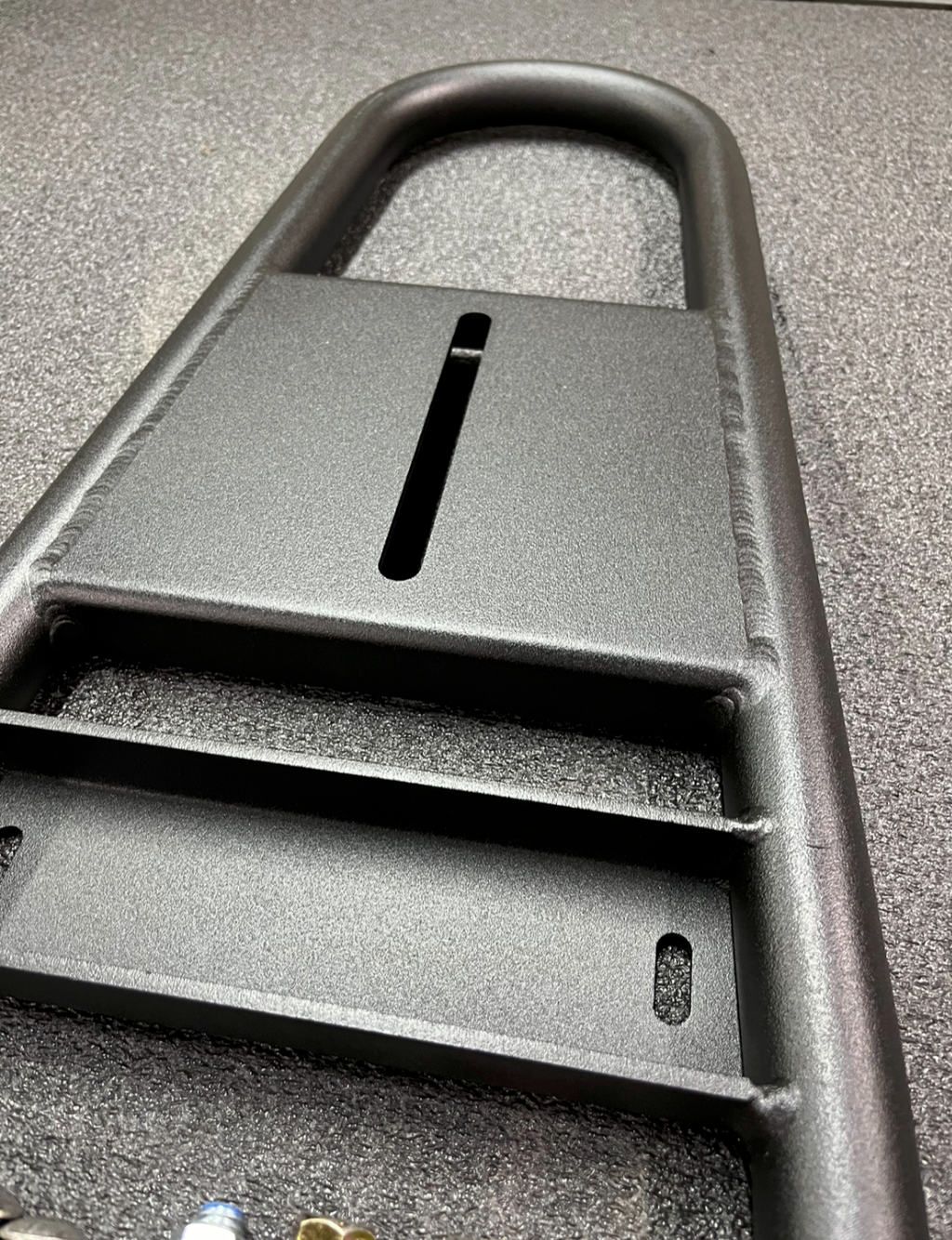 Additional view of the Avatar Offroad Spare Tire Carrier for the Massif System, fitted to an overland van build