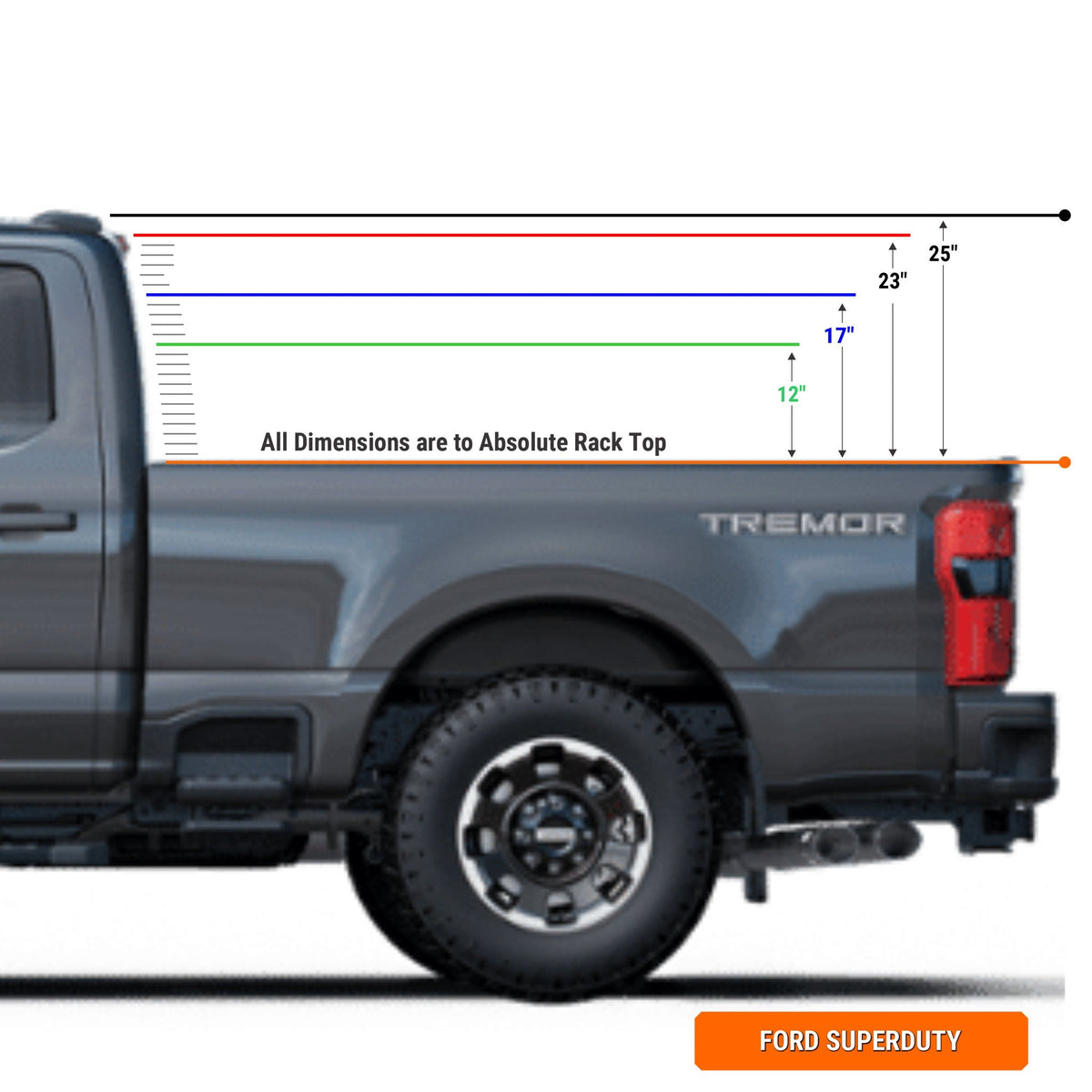 Ford F-250 / F-350 Super Duty Bed Rack for Retrax XR Covers | XTR1